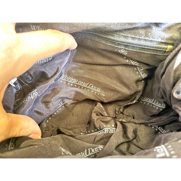 Vintage Whiting Davis Women's Black Metal Mesh Crossbody Evening Bag - Picture 3 of 5